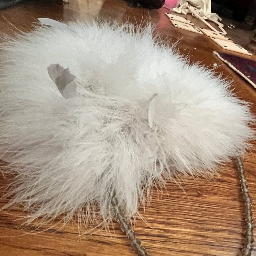 Gorgeous Vintage Delphine Pariente Made in France Feather Purse 1985 - EUC -Rare - Picture 4 of 16